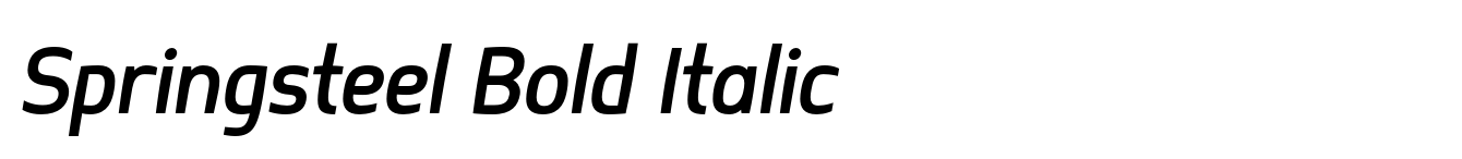 Springsteel Bold Italic